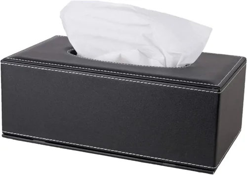 Vista 11 de Soporte para Caja de Pañuelos de Cuero de Moda, Funda Rectangular para Caja de Pañuelos para Tocador de Baño, Mesita de Noche, Caja de Servilletas