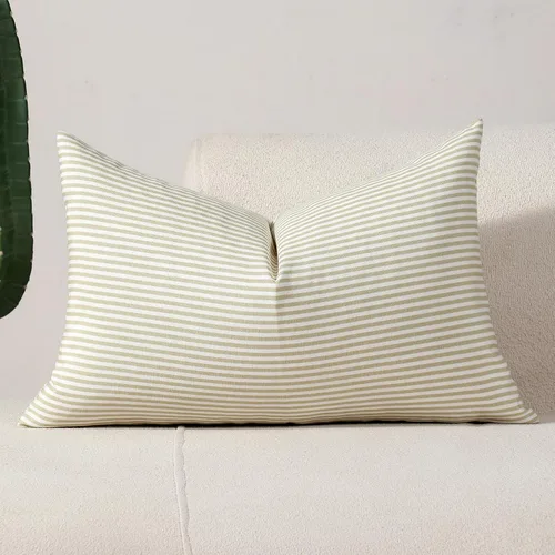 Vista 61 de vctops Fundas de almohada decorativas a cuadros azules de 12 x 20 pulgadas, funda de cojín lumbar de guingán para sofá, dormitorio