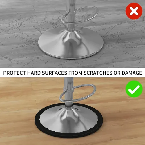 Vista 2 de Paquete de 2 anillos protectores de patas para taburetes de bar, protectores de suelo de silicona antideslizante para patas de silla, almohadillas