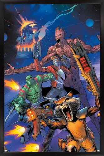 Vista 8 de Trends International Marvel Comics Guardianes de la Galaxia - Póster de pared con gritos grupales, 22.4 pulgadas de largo x 14.7 pulgadas, versión