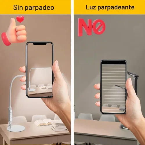 Vista 5 de CGBE Lámpara de escritorio LED: lámpara de uñas ajustable de 360° para escritorio con 3 modos de color y 5 niveles de brillo, lámpara de uñas