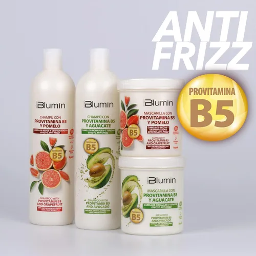 Vista 6 de Blumin Champú Efecto Anti-Frizz con Pomelo y Pro-Vitamina B5, para Cabello Seco y Deshidratado, 33.8 fl oz