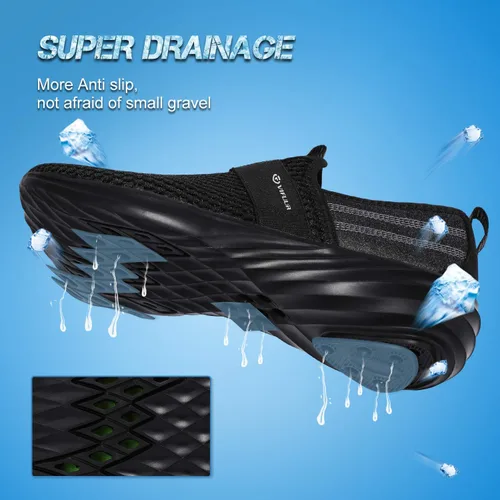 Vista 4 de VIFUUR Zapatos de agua para hombre y mujer zapatos deportivos para playa surf caminar kayak barco piscina