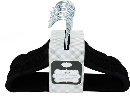 Vista 2 de Home Expressions Perchas ultrafinas de terciopelo de alta calidad, perchas para ropa que ahorran espacio, perchas antideslizantes para niños