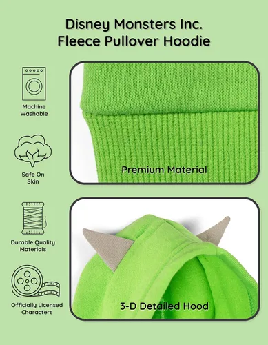 Vista 4 de Disney Pixar Monsters Inc. Mike Fleece Pullover Hoodie