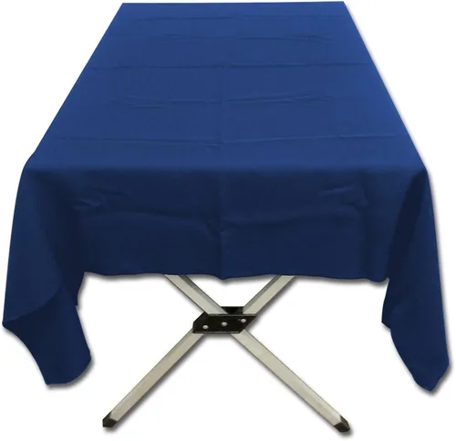 Vista 2 de TC60120B - Mantel de popelina de poliéster, 60 x 120 pulgadas, color negro