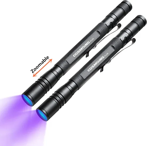 Vista 9 de Linterna UV 395nm Zoomable Batería de luz negra recargable 1 linterna ultravioleta recargable