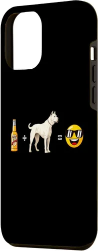 Vista 2 de iPhone 15 Plus Dogo Argentino + Beer Dog Dad Happy Men Pet Lover Case