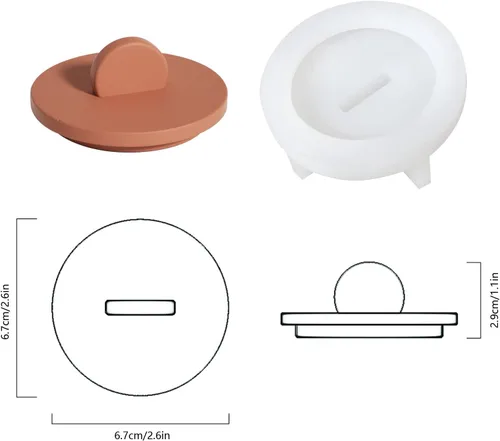 Vista 6 de BOOWAN NICOLE Nórdico Simple Estilo Cemento Vela Tarro Molde de Silicona Molde de Contenedor de Vela de Concreto Recipiente de Decoración