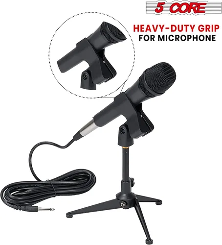 Vista 5 de 5 Core Clips de micrófono para soportes, 6 piezas, soporte universal ajustable con adaptadores de tornillo de 5/8 a 3/8 pulgadas, fácil instalación