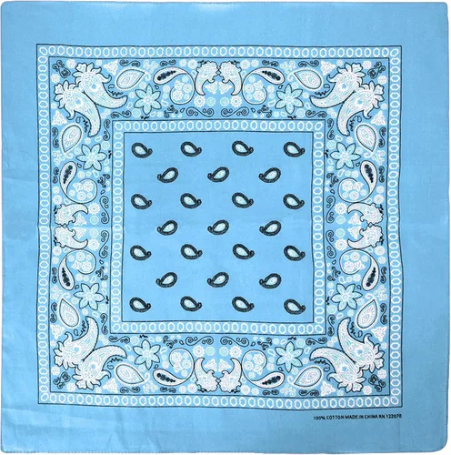 Vista 5 de Basico paquete de bandanas 100% algodón, envoltorio para cabeza con vincha, talla única