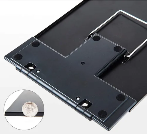 Vista 6 de Lawei Paquete de 2 soportes para documentos de escritorio con clip ajustable y guía de línea, soporte portátil para libros de documentos, soporte