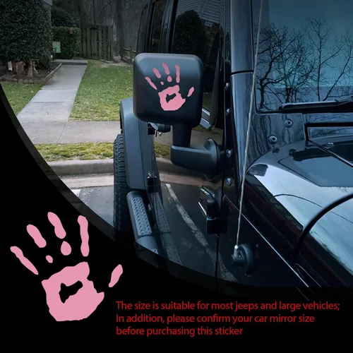 Vista 3 de gunhunt 2 calcomanías decorativas personalizadas para espejo de automóvil, 4.13 x 3.93 pulgadas, calcomanías personalizadas para espejo retrovisor