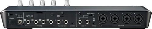 Vista 3 de TASCAM Mezclador de transmisión de podcasts Mixcast 4, grabadora e interfaz de audio USB: cuatro entradas de micrófono XLR/TRS, pantalla táctil