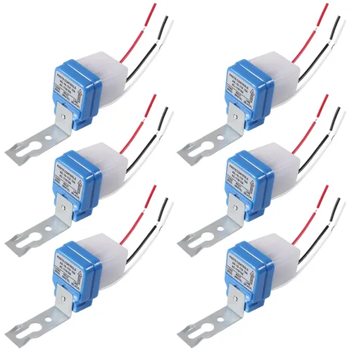 Vista 8 de Interruptor de fotocélula de 12 V 10 A, interruptor automático de sensor de luz de fotocélula de encendido/apagado automático, interruptor de luz a