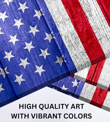 Vista 5 de Lienzo decorativo para pared con la bandera estadounidense, juego de 3 piezas, impresiones grandes decorativas de varios paneles divididos, aspecto