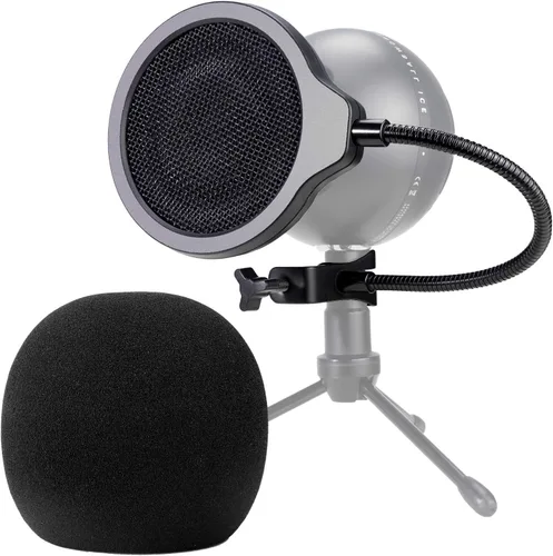 Vista 10 de YOUSHARES Parabrisas de espuma compatible con micrófono HyperX Duo Cast - Cubierta de espuma con filtro pop para micrófono de condensador HyperX