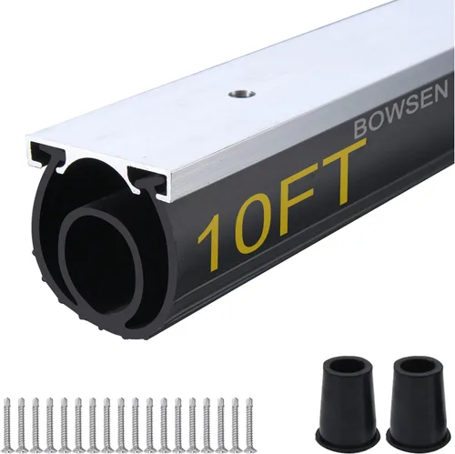 Vista 8 de BOWSEN Sellos inferiores universales para puerta de garaje de servicio pesado con anillo en U+O, burlete resistente a la intemperie de goma con kit