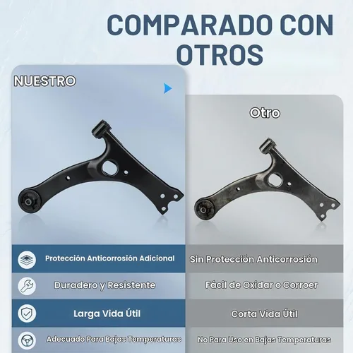 Vista 5 de K640361 K640360 Brazo de control delantero inferior con rótula compatible con Corolla 2003-2008 - Juego de 10 piezas con enlaces de barra