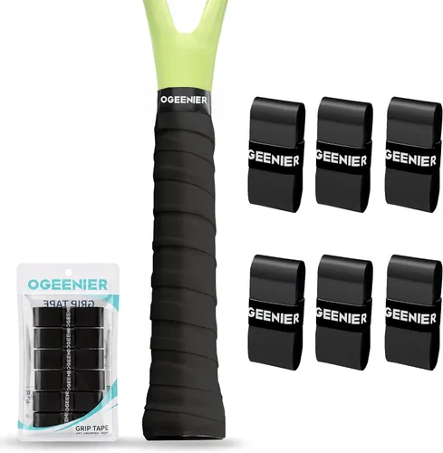 Vista 19 de OGEENIER Cinta de agarre para raqueta de tenis, paquete de 3, 6, 12 cintas de agarre de tenis, absorbente y antideslizante, cinta de agarre suave