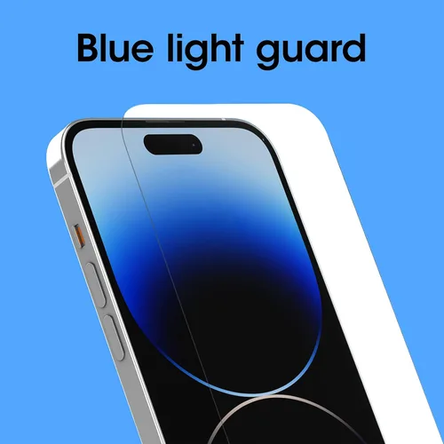 Vista 5 de OtterBox AMPLIFY - Protector de pantalla de cristal antimicrobiano con luz azul para iPhone 14 Pro (solamente), respuesta táctil impecable