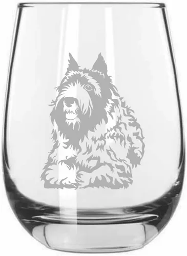 Vista 459 de Shar Pei (chino) - Vaso de vino sin tallo grabado para perro, 15.25 onzas