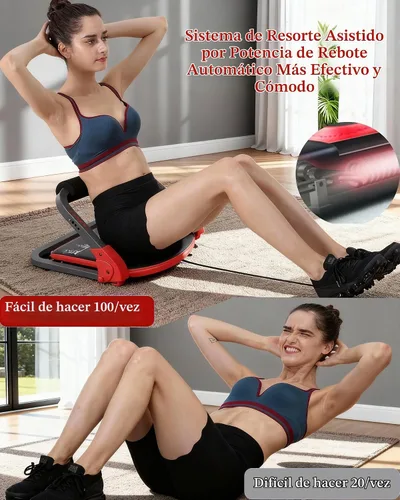Vista 3 de Máquina de Entrenamiento Abdominal, Equipo de Entrenamiento de Cuerpo Completo, Equipo de Ejercicios de Abdominales para Hacer Sentadillas en Casa