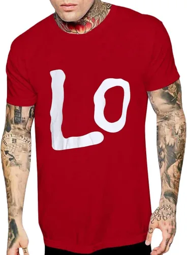Vista 2 de aihihe Conjunto de camisas a juego para parejas para hombres y mujeres, estampado de letras, camiseta para pareja, blusa, ropa, San Valentín