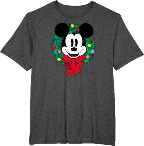 Vista 14 de Amazon Essentials Camiseta navideña festiva de Mickey Mouse para hombre, color azul, talla S Blanco