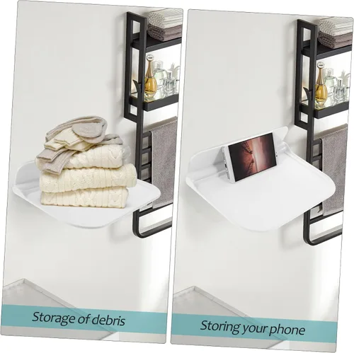 Vista 9 de Cabilock 1 tablero de almacenamiento versátil organizador para toallas, jabones y artículos diversos, elegante almacenamiento en el hogar para baño
