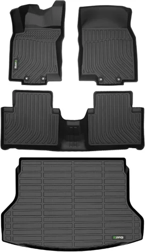 Vista 84 de HAFIDI® Juego de alfombrillas y forro de carga para Kia EV9 2024 2025 2026 (no apto para sillas de relajación), protección para todo tipo de clima