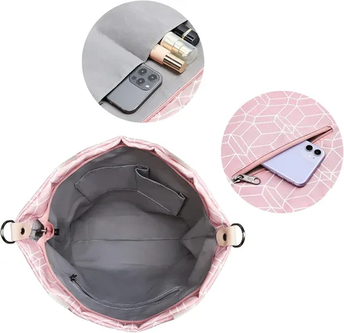 Vista 8 de KALIDI - Bolso grande de lona para mujer bolso de hombro cruzado bolso de mano casual bolso de trabajo