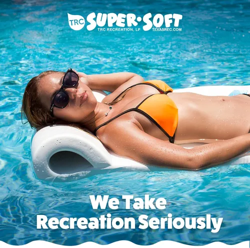 Vista 7 de TRC Recreation Sunsation 1.75" Thick Foam Pool Float Lounger, White w/Headrest for Lounging & Sunbathing in Swimming Pools, Beaches & Lakes, 70" x