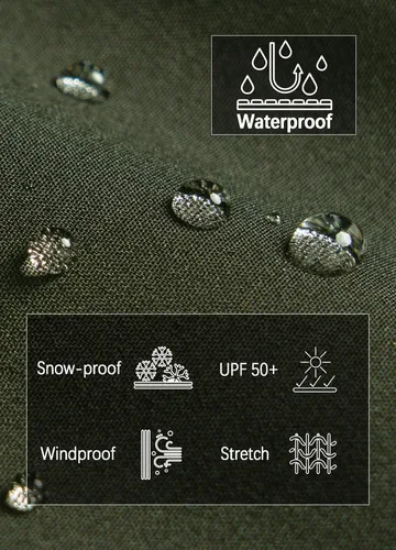 Vista 5 de LINLANG EN Pantalones de senderismo impermeables con forro polar para mujer, aislados, softshell, cálidos, para invierno y esquí