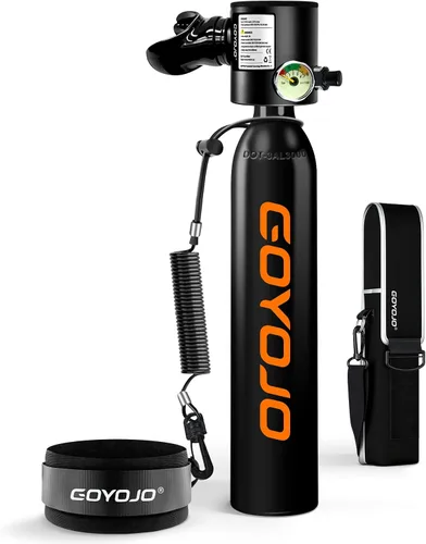 Vista 12 de GOYOJO Mini tanque de buceo de 1L con máscara – Tanque de aire de buceo portátil certificado DOT, presión máxima de 3000 PSI, botella pony