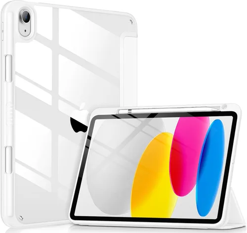 Vista 39 de DTTOCASE - Funda para iPad de 10.ª generación de 2022, 10.9”, reverso transparente y marco de poliuretano termoplástico antigolpes