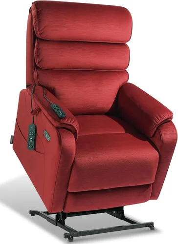 Vista 14 de EONIX Silla Reclinable Eléctrica de Doble Motor Completamente Reclinable para Ancianos, Sillas Elevadoras Eléctricas de Cuero Sintético para Negro