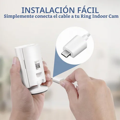 Vista 5 de Cable de carga para Ring Indoor Cam (2ª generación), 5M/16.5FT Adaptador de carga USB-A a Micro USB para cámara interior Ring,