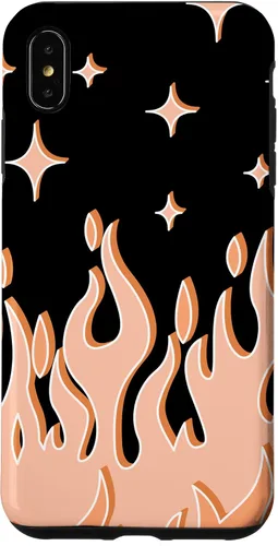 Vista 11 de Funda Gótica Pastel para iPhone 16 con diseño de llama naranja