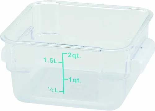 Vista 19 de Winco Contenedor de plástico cuadrado blanco de 22 cuartos