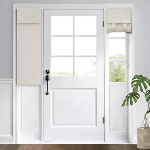 Vista 65 de HOMEIDEAS Cortinas Opacas para Aula para Puerta Principal, Cubierta de Ventana de Puerta de Aula, Persianas de Privacidad con Aislamiento Térmico