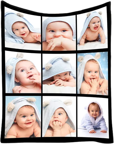 Vista 12 de Manta personalizada con texto en imagen, fotos, regalos para adultos, niños, novia, novio, Navidad, Halloween, día del padre, madre, San Valentín