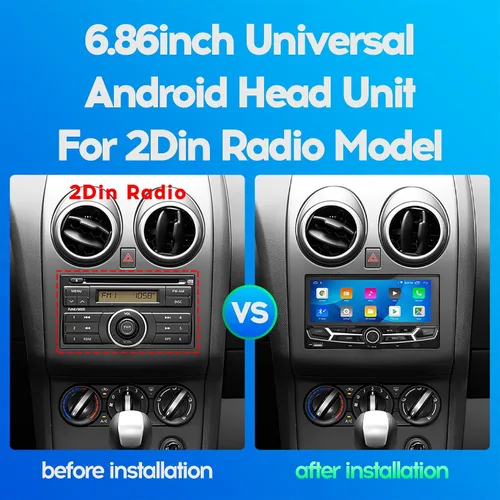 Vista 3 de 2024 Último estilo original del coche 6.9 pulgadas 2+32 GB IPS pantalla táctil completa Android Radio coche audio vídeo reproductor estéreo