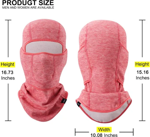 Vista 6 de Pasamontañas de esquí, máscara facial cálida para clima frío, invierno, esquí, snowboard, motociclismo, pesca en hielo, hombres
