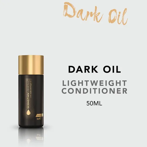 Vista 2 de Sebastian Professional Dark Oil Lightweight Conditioner Infused with Jojoba & Argan Oil Smoothes and detangles hair.