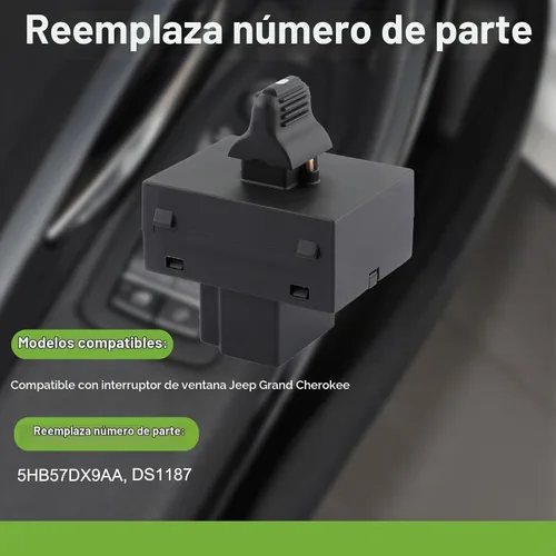 Vista 2 de 5HB57DX9AA DS1187 Interruptor de control de elevalunas eléctrico trasero izquierdo derecho apto para Jeep Grand Cherokee 1994-2004