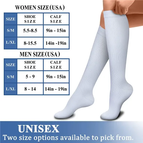 Vista 7 de CHARMKING - Calcetines de compresión para mujeres y hombres (3 pares), 15-20 mm Hg, el mejor apoyo para atletismo, running o ciclismo, mejora