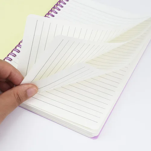 Vista 4 de Paquete de 5 cuadernos espiral con líneas para mujeres y hombres, 21 x 14.5 cm / 8.3 x 5.7 pulgadas, 80 hojas/160 páginas, cuaderno de reglas