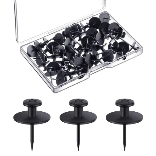 Vista 7 de Ganchos de pared para colgar fotos, ganchos de pared de doble cabeza, ganchos para colgar fotos, clavos, ganchos pequeños para colgar fotos, Negro