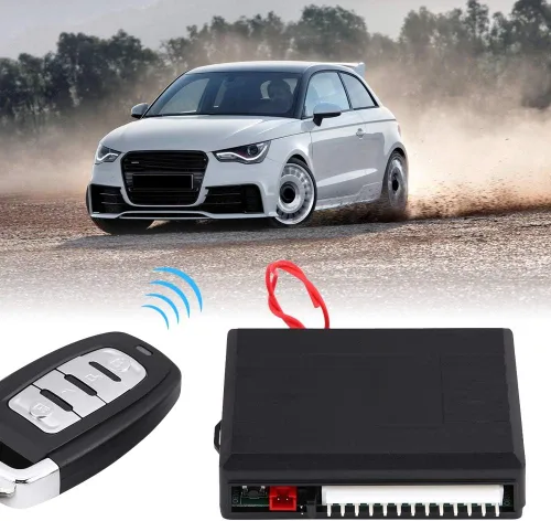 Vista 2 de Sistema universal de entrada sin llave para cerradura de puerta de coche, kit de bloqueo de puerta central remoto DC 12V
